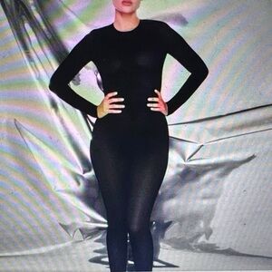SKIMS Onyx Power Mesh Full Body Catsuit